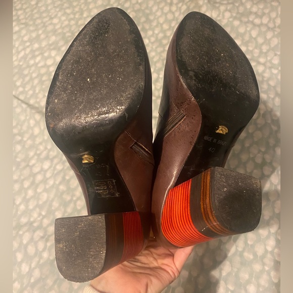 Vicenza purple ankle bootie with stacked heel - Picture 5 of 9